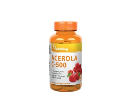 Vitaking Vitamin C-500 Acerola Raspberry 40 tablet (Příchuť Jahoda)