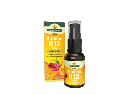 Natures Aid Vitamin B12 Daily Oral Spray Cherry 30 ml