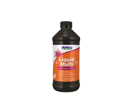 Now Foods Liquid Multi 473 ml (Příchuť Tropický pomeranč)