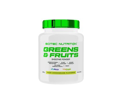 Scitec Nutrition Vita Greens & Fruits citron hruška 600 g (Příchuť Hruška-lemongrass)