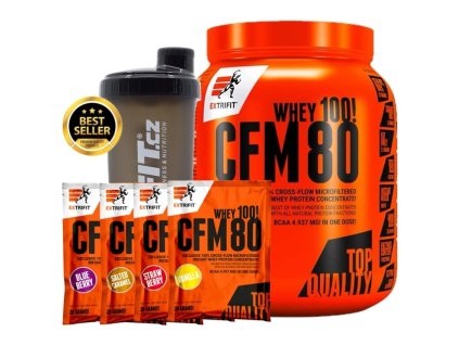 AKCE Extrifit CFM Instant Whey 80 1000g + ZDARMA Šejkr Dafit 700ml a 4x vzorek