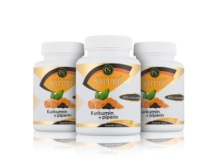 2+1 Golden Nature Kurkumin 95% + Piperin 300 cps.