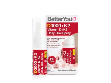 BetterYou Dlux+ vitamín D a vitamín K v ústním spreji (Příchuť Přírodní máta peprná)