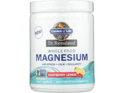 garden of life dr formulated whole food magnesium raspberry lemon 7 oz b 1