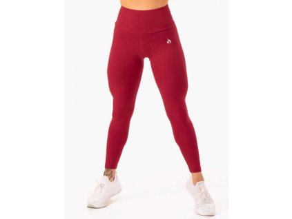 Dámské legíny Staples Scrunch Bum Wine Red - Ryderwear (Velikost S, Barva červená)