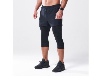 Kompresní legíny All-Action Short + Tight Black - SQUATWOLF (Velikost M, Barva černá)