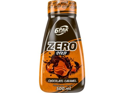 6Pak Nutrition Zero Syrup - 500 ml, slaný karamel (Příchuť malina, Velikost 500 ml)