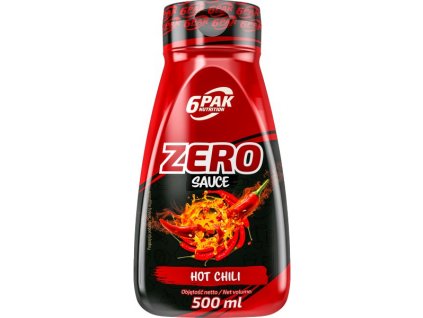 6Pak Nutrition Zero Sauce - 500 ml, hot ketchup (Příchuť cikánská, Velikost 500 ml)