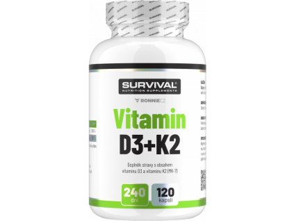 Survival Vitamin D3+K2 (Velikost 120 cps)