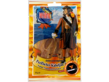 EuroAsia Sušené maso - tichomořská treska - 36 g, přírodní (Příchuť přírodní, Velikost 36 g)