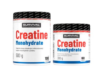 Survival Creatine Monohydrate - akce 500 g + 300 g zdarma (Velikost 1 pack)