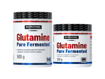Survival Glutamine Pure Fermented - akce 500 g + 300 g zdarma (Velikost 1 pack)