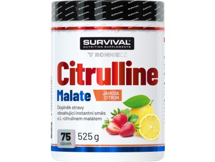 Survival Citrulline Malate - 525 g, jahoda-citron (Příchuť jahoda-citron, Velikost 525 g)