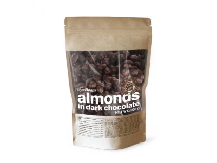 almonds in dark chocolate 500 g gymbeam