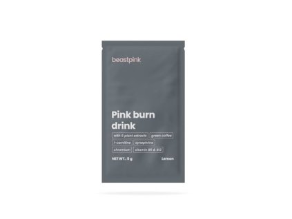 Vzorek Pink burn drink - GymBeam (Příchuť citrón)