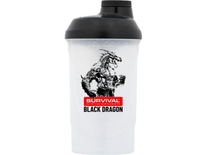 Survival Šejkr Survival Black Dragon - 600 ml (bílo-černý) (Příchuť bílo-černý - 600 ml)