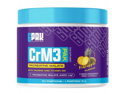 6PAK CrM3 PAK Kreatinový prášek - 250 g (Příchuť Ananas)