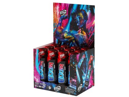6PAK Boom Shot, 12 x 80 ml (Příchuť Višeň - Malina)