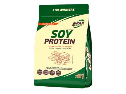 6Pak Nutrition Vegan Soy Protein 700 g (Příchuť Čokoláda - Slaný karamel)