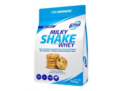 6PAK Nutrition Milky Shake Whey - 700 g (Příchuť Cookies)
