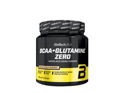 BioTech USA BCAA + Glutamine Zero 480 g (Příchuť Broskvový ledový čaj)