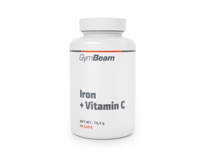Železo + Vitamín C - GymBeam (Kapsle 90 kaps.)