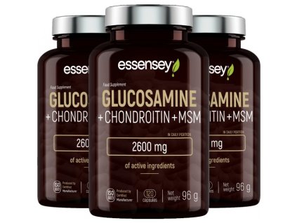 Trec Essensey Glucosamine + Chondroitin + MSM - akce 2+1 (Velikost 1 pack)