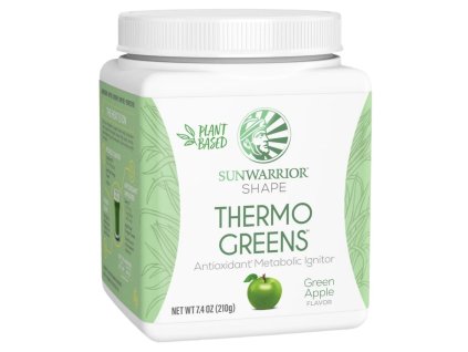 Sunwarrior Thermo Greens Podpora metabolismu - 210 g (Příchuť Zelené jablko)