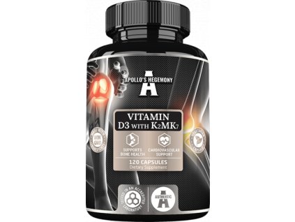 Apollo's Hegemony  Vitamin D3 with K2 MK7 - 120 vcaps