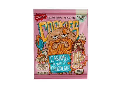 LifeLike Cookies Crunchy 70 g (Příchuť karamel-bílá čokoláda)