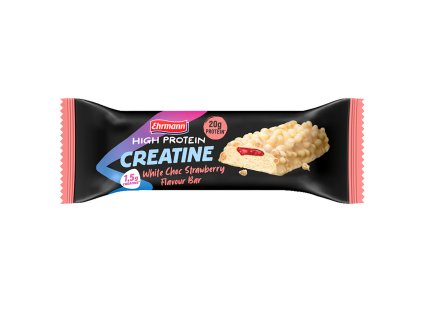 Ehrmann High Protein Creatine Bar 60 g (Příchuť bílá čokoláda-jahoda)