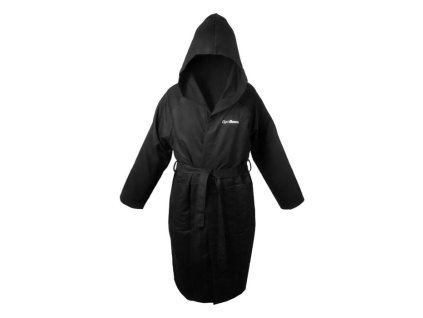 Rychleschnoucí župan Quick-Dry Black - GymBeam (Velikost S, Barva černá)
