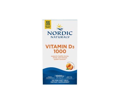 Nordic Naturals Vitamin D3 1000 120 Softgels (Příchuť Pomeranč)