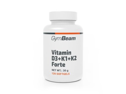 Vitamin D3+K1+K2 Forte - GymBeam (Kapsle 120 kaps.)