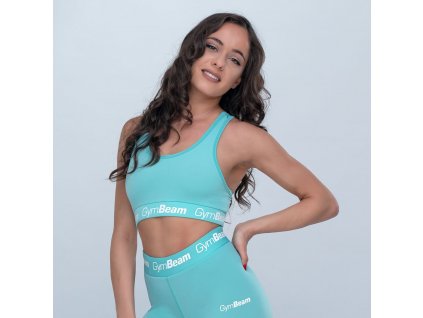 Sportovní podprsenka Simple Turquoise - GymBeam