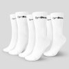 Ponožky 3/4 Socks 3Pack White - GymBeam (Velikost XL, Barva bílá)