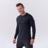 Pánské tričko Long-Sleeve Layer Up Black - NEBBIA (Velikost XXL, Barva černá)