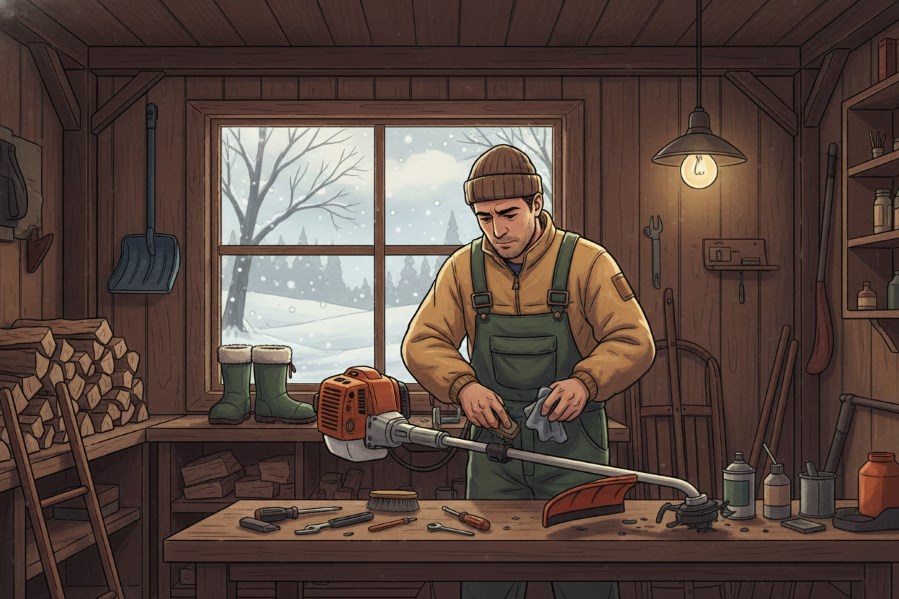 Údržba křovinořezu v zimě