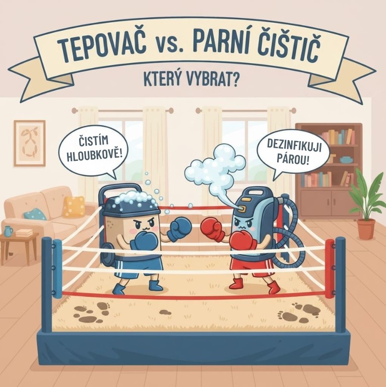Tepovač vs Parní Čistič – Který Vybrat?