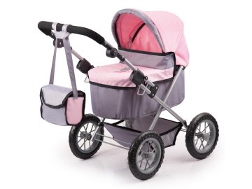 Bayer Design Trendy Kočárek pro panenky 10v1 růžovo šedá 4