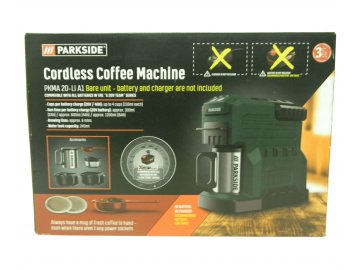 Přenosný akumulátorový kávovar Parkside PKMA 20-Li A1  - bez akumulátoru a nabiječky