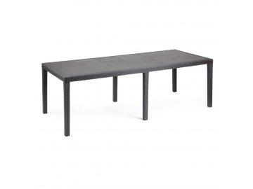 Progarden Zahradní plastový ratanový stůl Queen Rattan 220 x 90 x 72 cm antracit