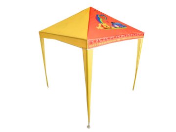 ProGarden Dětský zahradní altán Medvídek Pú 150 x 150 x 176cm žlutý