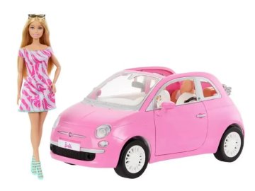 Mattel HRG59 Barbie panenka a auto Fiat 500 1