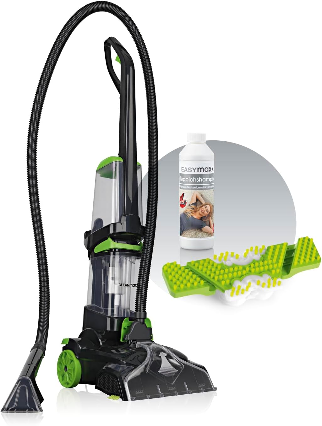 CLEANmaxx Tepovač koberců RR-1144.085XJ Professional  + ZDARMA: šampon 500 ml na koberce + náhradní rotační kartáč