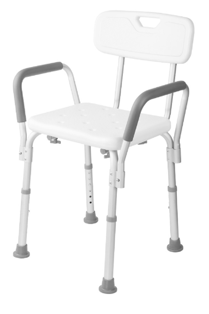 Levně HomeLife Koupelnová židle výškově stavitelná Z120 bílá