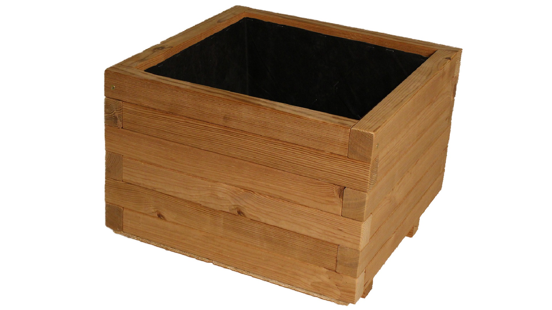 Levně Krušnohorský nábytek Dřevěný květináč 1KVT2 Flor THERMOWOOD 42 x 42 x 31 cm přírodní