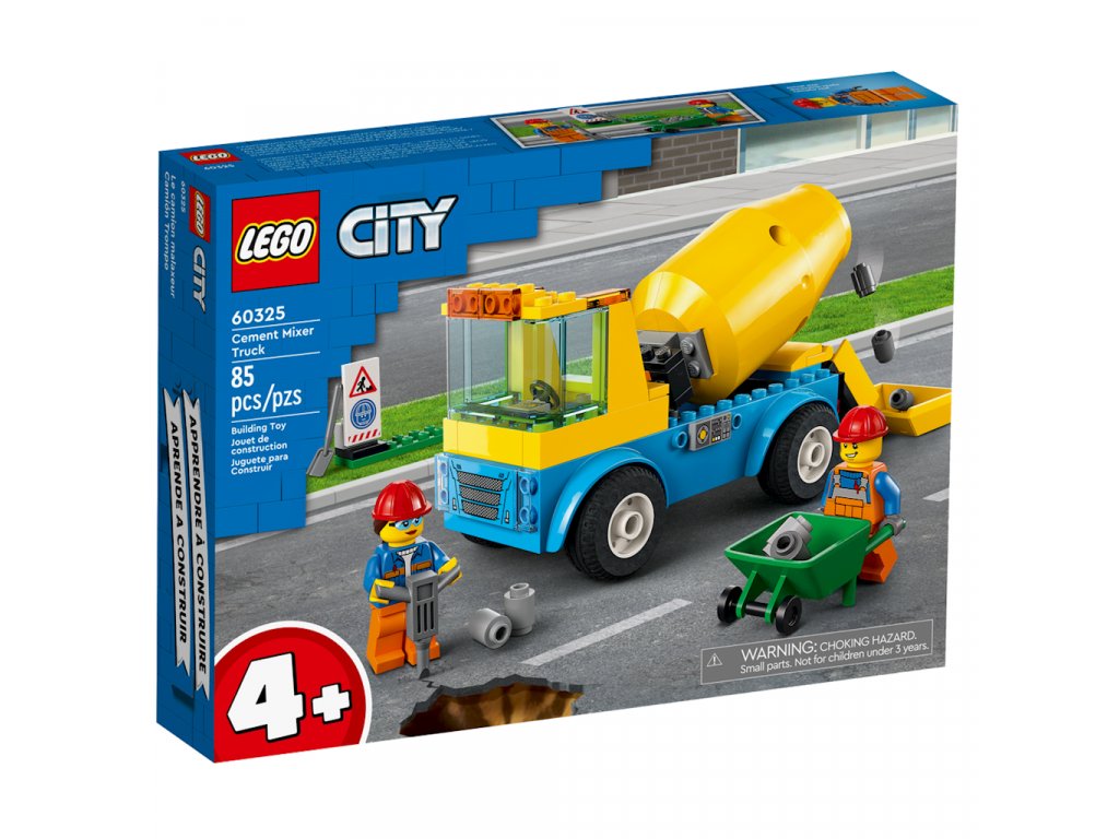 Levně LEGO City 60325 Náklaďák s míchačkou na beton