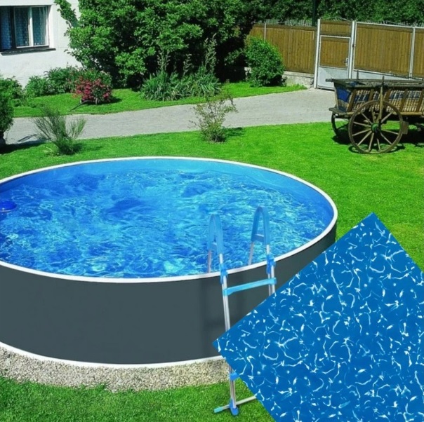 Planet Pool Náhradní bazénová fólie Waves pro bazén ø 3,6 m x 1,1 m