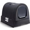 Curver Toaleta pro kočky Rattan anthracite grey